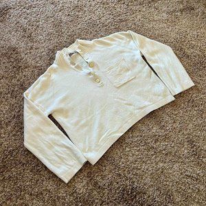 Everlane Cashmere ReCashmere Button Mockneck Polo Sweater Size XL